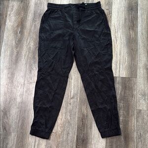 Banana Republic Black Track Pants with Elastic Cuffs